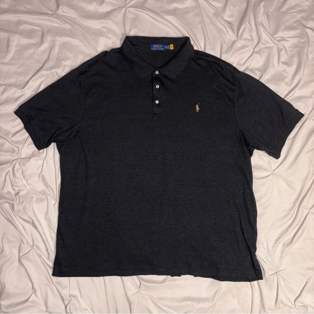 POLO RALPH LAUREN Lot Of 2 Mens 4XB Classic Fit Polo Gray Flesh Pony Soft Cotton